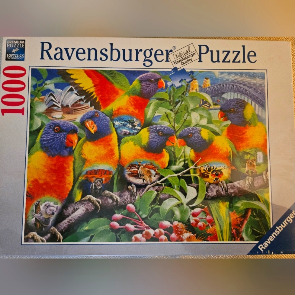 Brand New Ravensburger Puzzle - "Land of the Lorikeet" - NIB - 1,000 pieces
